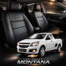 Capa Banco Carro Chevrolet Montana 2011-2022 Kit Completo Sob Medida Couro Impermeável