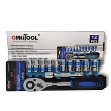 Kit Ferramenta Soquete 12 Peças 10 A 22mm Completo Aço Cromo Vanádio