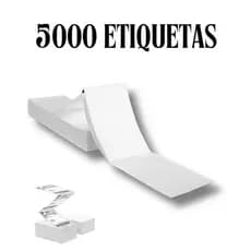 5000 Etiqueta Adesiva Térmica 10x15cm Papel Contínuo Resma