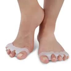 Par Separador e Corretor de Dedos dos Pes Joanete Silicone Todos os Dedos