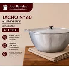 Tacho Aluminio Fundido Batido Grande 60Cm  Cozinha Industrial ou Caseira
