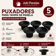 Kit 5 Puxadores Para Tampa De Panela Universal  Anti Calor.
