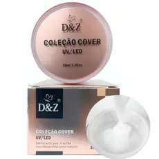 Gel D&Z Coleção Control Led UV/LED Cor White Camuflagem Natural Cover Pink Cover Peach Cover Blush