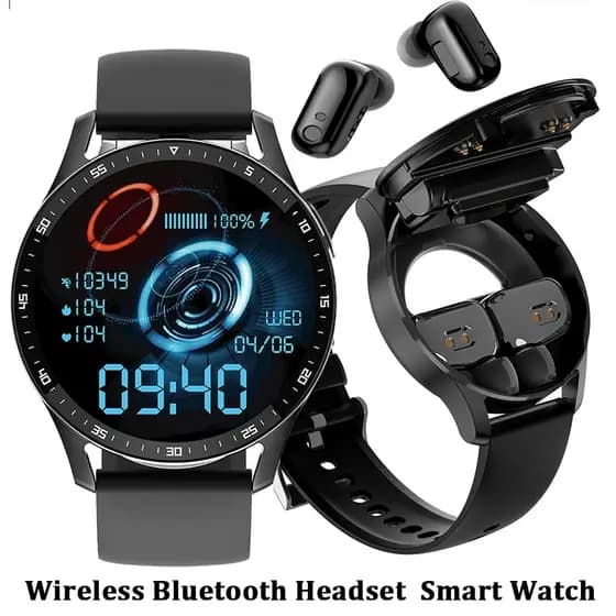 X10 Pro Fone De Ouvido Smart Watch TWS Two In One Bluetooth Duplo Sem Fio Chamada De Saúde Pressão Arterial Smartwatch