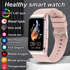 Novo Monitor De Glicose No Sangue Saúde Relógio Inteligente Masculino ECG + PPG Medição Pressão Arterial IP68 À Prova Di