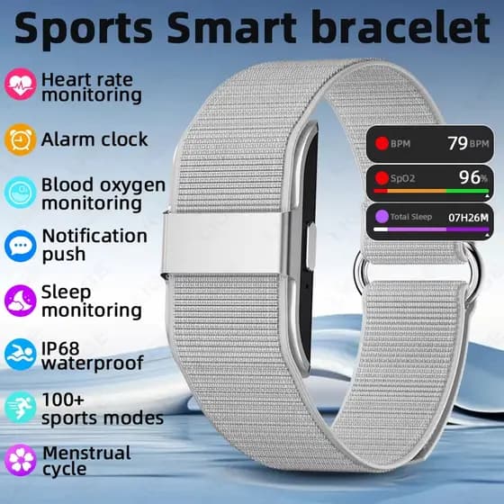 Nova Pulseira Inteligente Esportes Banda Monitoramento De Freqüência Cardíaca IP68 À Prova Dip68 Água Multifuncional Sem