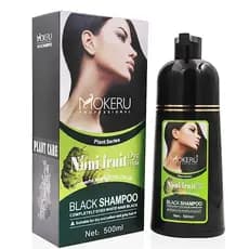 500ml Shampoo Mokeru Organic Noni Essence Preto Tintura Para Cabelos 5 min Tinta Permanente Tratamento Capilar 3 Em 1