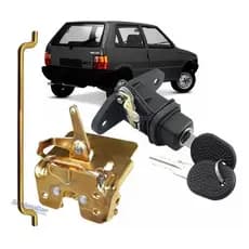 Kit Fechadura + Cilindro Porta Mala Fiat Uno 96 Até 04