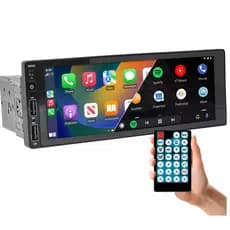 Central Multimídia 1 Din Mp6 Android Auto & Carplay Touch