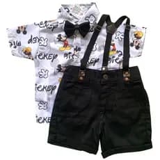 Roupa Fantasia Temática Do MICKEY MOUSE CAMISA BRANCA conjunto festa infantil