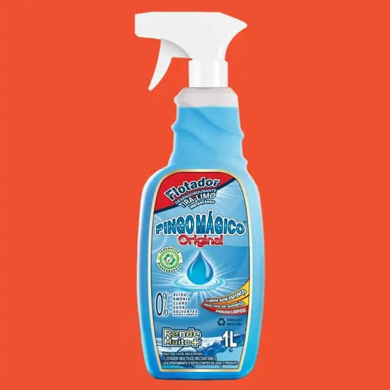Pingo Mágico Original 1L - Flotador Para Limpeza Geral Sem Soda, Ácido, Cloro, Amônia Nem Solventes