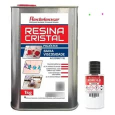 Resina Cristal de Baixa Viscosidade Com Catalisador 1,030 Kg