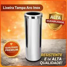 Lixeira Inox Tampa aro 3 Litros 5 Litros 7 Litros casa banheiro cozinha escritório