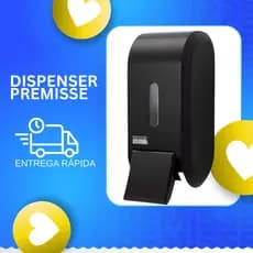 Dispenser Urban Saboneteira Sabonete/Álcool Gel Reservatório 400ml Compacto Banheiro