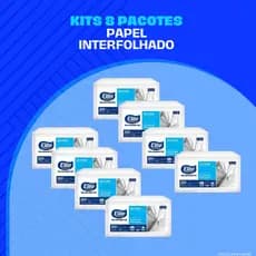 Papel Toalha Folha Dupla Interfolhado Elite Professional Plus Cx Fechada com 8 Pacotes a 2 pacotes 207210