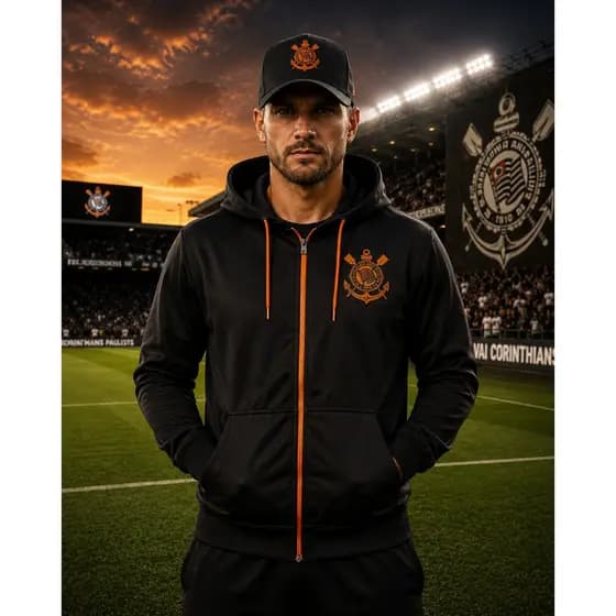 jaqueta corinthians masculina preta jaqueta masculina preta torcida futebol jaqueta masculina estilo esportivo urbano ja