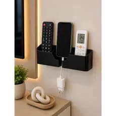 Suporte Parede Triplo Para Controle Remoto TV Universal Celular Ar Condicionado Carregador