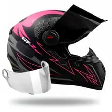 Capacete Feminino Fw3 Gt2 Preto Fosco Mais Viseira Fumê