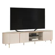 Rack Bancada Para TV Até 75 Polegadas 2,41m 3 Portas Lívia Off White