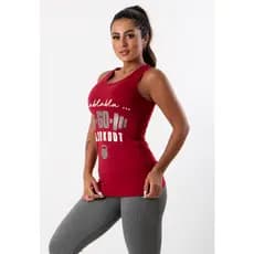 Blusa Feminina Estampada Sobre Legging Furadinha Tapa Bumbum