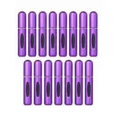 Kit 15 Porta Perfume Recarregável Roxo Frasco Portátil 5ml