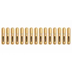 Kit 15 Porta Perfume Recarregável Dourado Frasco Portátil 5ml
