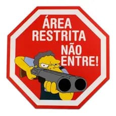 Placa Decorativa Área Restrita Não Entre