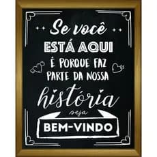 PLACA QUADRO DECORATIVO 20X30 BEM VINDO