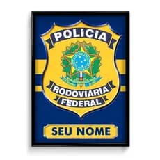 Quadro decorativo carreiras policiais parede PF, PRF mdf 20x30