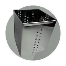 Porta Talher inox Escorredor Pia Cozinha Reforçado - Uso Profissional 12x12x15 Quadrado