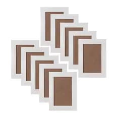 Kit 10 Porta-Retratos 10x15 cm – Moldura Branca e Preta com Vidro, Ideal para Decoração