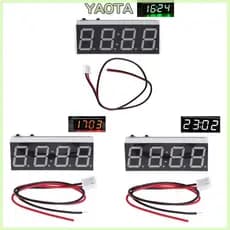 Yao 12V 5-24V Voltímetro Eletrônico Relógio Acessórios Eletrônicos Para Carro