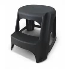 Banqueta Banco Step Com 2 Degraus Escada Multiuso Preto Resistente Arqplast