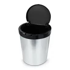 Lixeira Cesto de Lixo 10 Litros Inox Automática Tampa Click Label