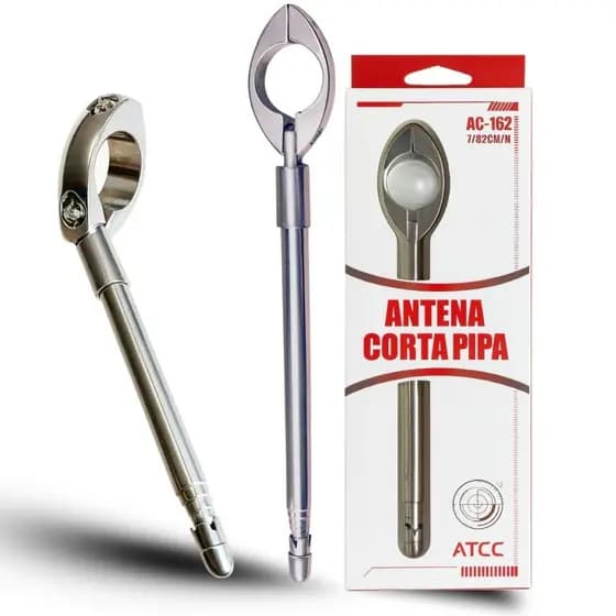 Antena Corta-Pipa Retrátil para Moto – Proteção Contra Cerol e Linha Chilena Instalação Fácil