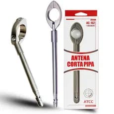 Antena Corta-Pipa Retrátil para Moto – Proteção Contra Cerol e Linha Chilena Instalação Fácil