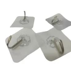 Kit 20 Ganchos c/adesivos acrilico/metal