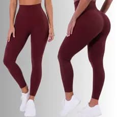 Calça Legging Canelada Cintura Alta Premium Academia Feminina Sem Costura Fitness e Elástica