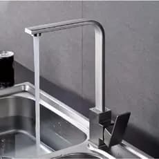 Torneira Quadrada Cozinha/ Lavabo Aço Inox 304 Quente E Fria
