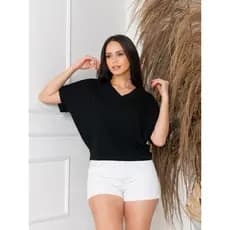 T010 Blusa manga morcego blusa lisa camiseta plus size