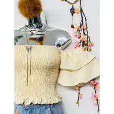 B-115Cropped Lastex Feminino CiganinhaManga Longa Blusa FemininaCroped Diversas Cores Tomara QueCaia