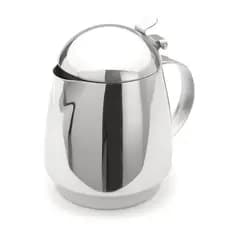 Bule De Aço Inox Com Tampa Alça 550ml Lyr Chá Café Leiteira Servir Mesa Casa Cozinha
