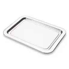 Bandeja Inox Hospitalar 28x42 Cm Multiuso Esterilização Aço Inoxidavel Servir Casa Cozinha Bar Escritório