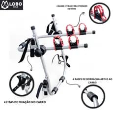 Suporte Transbike TRUE CARD P/Bike Sedan Hatch Suv Universal