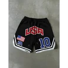 Bermuda Masculina basquete Estilo Moderno Estampa Abstrata Tecido Leve Respirável Cod 607