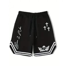 Bermuda Style Basquete Street Masculina Drip Anjo 3 Cruz