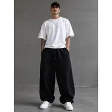 Calça Wide Leg Baggy Barrel Masculina Streetwear Premium Modelagem Ampla  Urbana Confortável Lisa