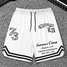 Bermuda Style Basquete Street Masculina Confortável Leve Dry-fit Drip Chicago 73
