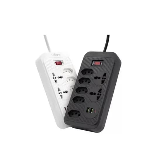 Extensão 5 Tomada 2 Usb e USB C  Universal Proteção Led Bivolt Power
