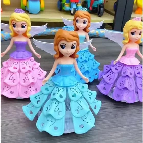 boneca dançarina princesa Sofia com luz e som